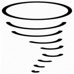     Bad weather, hurricane, storm, tornado, whirlwind icon Weather Line by Aha-Soft