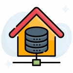 Data, mart, data warehouse, data mart, datacenter, data hub, data house icon - Download on Iconfinder