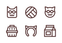 Cat (Line Style) icons by Indielogy Cat (Line Style) by Indielogy