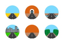 Icons of road landscapes icons by Silanti Icons of road landscapes by Silanti