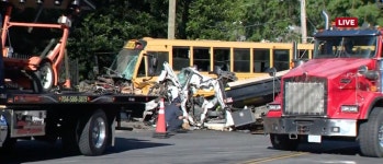 School Bus Crashes Head On Into Dump Truck, Sending 15 Kids To Hospital | The Daily Caller School Bus Crashes Head On Into Dump... 