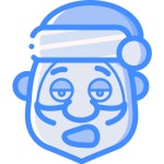 Christmas, father christmas, santa, tired, xmas icon - Free download