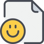 Document, emotion, face, file, happy, paper icon - Download on Iconfinder