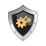 Shield, gear, protection, safety, security icon - Download on Iconfinder