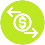 Arrows, business, coin, dollar, finance, right left arrows icon - Download on Iconfinder