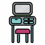Mirror, table, household, furniture icon - Download on Iconfinder