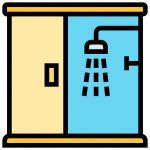             Bath, decorate, glass, room, shower icon             Home Decoration by Eucalyp Studio    