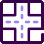 Location, sign, navigation, crossroad, map, direction, road icon - Download on Iconfinder