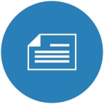 Album, blue, doc, document, page, round icon - Download on Iconfinder