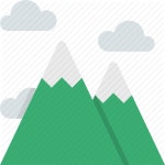 Mountain, landscape, nature, climbing icon