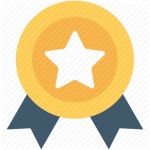Badge, quality, quality badge, ranking, star badge icon - Download on Iconfinder