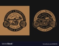 Vintage motorcycle round emblem Royalty Free Vector Image Vintage motorcycle round emblem vector image on VectorStock