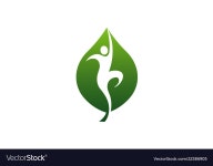 Wellness leaf logo Royalty Free Vector Image - VectorStock Wellness leaf logo vector image on VectorStock