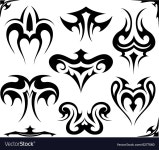 Tribal tattoo set Royalty Free Vector Image - VectorStock Tribal tattoo set vector image on VectorStock