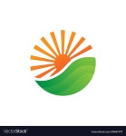 Sun farm logo icon design – Royalty-Free Vector | VectorStock
