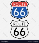 Route 66 sign set Royalty Free Vector Image - VectorStock Route 66 sign set vector image on VectorStock