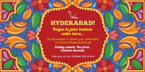 Number 36, above IDFC bank, Jubilee Hills, Hyderabad, Telangana 500033, November 4 2023 | AllEvents.in Suta Patakha Party : Hyderabad