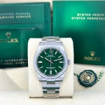 Rolex Oyster Perpetual 36mm, Green, 126000-0005, Unworn 2023 for $9,895 for sale from a Trusted Seller on Chrono24