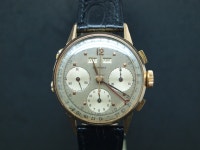 Leonidas Triple Calendar Chronograph 18k gold Valjoux Cal. 72c for $3,064 for sale from a Private Seller on Chrono24