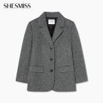 하프클럽 [본사직영] 울 혼방 헤어리 싱글 자켓_SWWJKP42020_GR