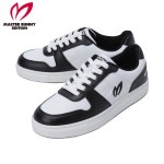 여성 블랙 앤 화이트 스파이크리스 골프화