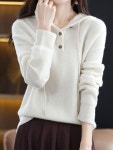 미누 버튼 후드 니트_BJ3LK031