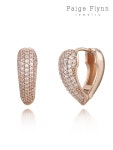 하프클럽 14K 청키 파베 하트 귀걸이(GoldPlated)_J4070BRE