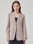 [올리비아하슬러] 핑크 린넨 숄카라 자켓 OHBMJK102