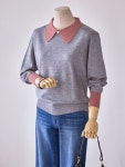 카라배색 긴팔 니트_T2503KN622A