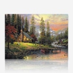 아트박스/루체디움 노을지는 강변 집 DIY 보석십자수 십자수 비즈세트