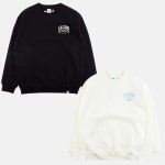 MARIO[르꼬끄스포르티브] 르꼬끄 공용 루즈핏 베이직 로고 기모 맨투맨 QP423TFSO2