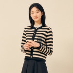 하프클럽 (JJ지고트) 프릴 칼라 자수 포켓 가디건 GPAA1CD101