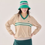 여성골프웨어 에센셜 브이 가로배색 티셔츠