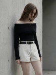 [어베닛] 여성 코듀로이 포켓 뒷지퍼 벨트세트 반바지 팬츠 DDO-WPT-A0164