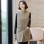 하프클럽 J3238 헨리넥 스트링 베스트 조끼