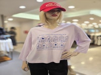 [베네통 균일가 대전] 베네통 프린트 브이넥 티셔츠 BATSA3-411-LP
