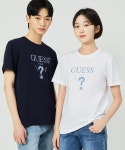 하프클럽 [ON] 유니 레귤러핏 데님라이크 로고 반팔티 NP2KE405