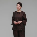 사랑드리 여름 인견 블라우스 브라운