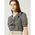 하프클럽 [모조에스핀] 러플 포인트 블라우스 NY_J242MSC024