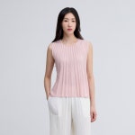 [플리츠미] 보리코 플리츠 슬리브리스 티셔츠_PPTSM325003