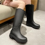 여성 2롱 레인부츠 데일리룩 미들 장화 레인36 앵클 롱부츠 앵글부츠 레인부