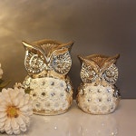 [해울라이프]골드 큐빅 부엉이2p-인테리어장식품 소품 개업식 집들이 선물