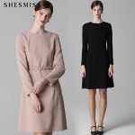 [쉬즈미스(SHESMISS)] 단아한 라운드넥 벨티드 원피스 (택가격:278000원)