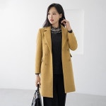 [마담4060]엄마옷 마담4060 코트 데일리 중년여성 클래씨마담 실루엣더블버튼롱-YCO2511007-
