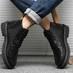 워커신발 키높이 남자 레더 베이직 워커 부츠 캐주얼 패션슈즈