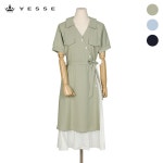 (예쎄) 허리끈 프릴 쉬폰 롱원피스(S4MOP073A)