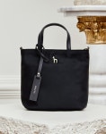 [헤지스ACC] 여성 블랙 나일론 퍼피 로고 나일론 스몰 숄도겸 토트백 HIBA3F940BK