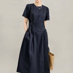 [스윗트리]베이직 허리셔링 미디 원피스(h0243) [스윗트리]베이직 허리셔링  미디 원피스(h0243)