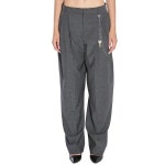 여성 그레이 울 혼방 슬랙스 1WC3254871 085