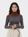 스트라이프 하이넥 니트 탑 _ADB5NSKO6670_BOS